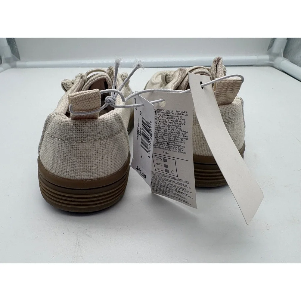 NWT Baby Gap Toddler Boy Moc Sneakers Shoes Tan Canvas Slip On Size 6